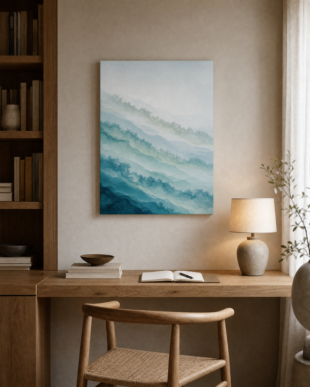 Azure Stratum Glide — Teal Seafoam Canvas