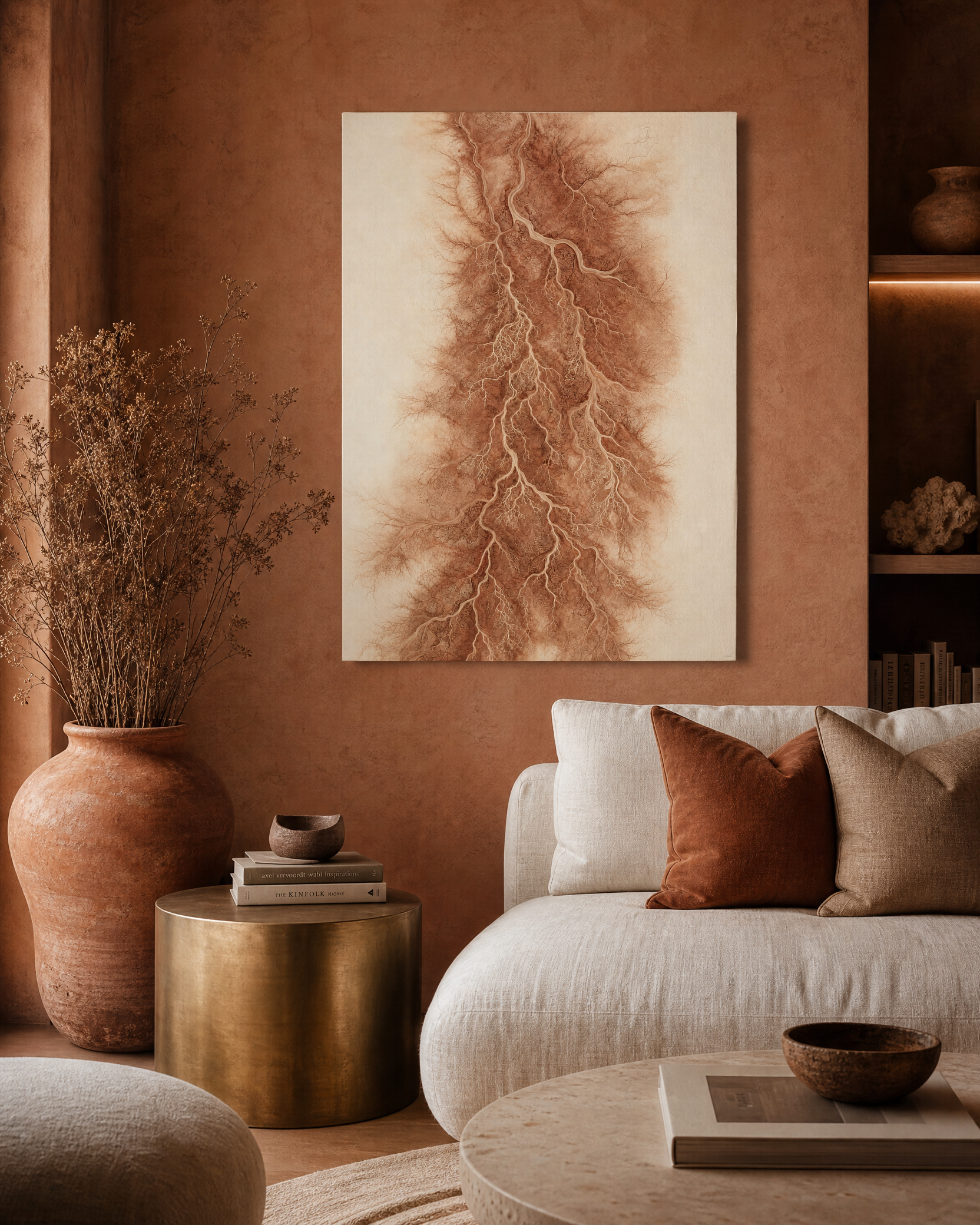 Clay Patina River Delta — Terracotta Clay Canvas