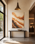 Layered Stratigraphy — Terracotta Ochre Canvas
