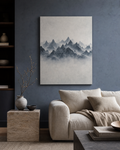 Slate Mist Mountain Ridge — Blue Grey Canvas