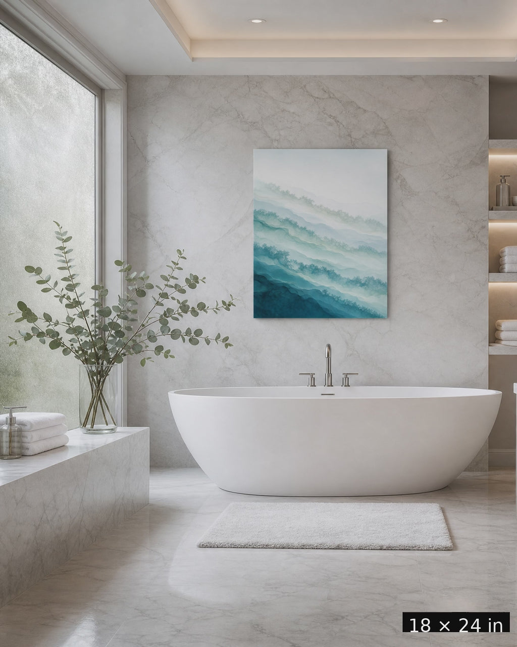 Azure Stratum Glide — Teal Seafoam Canvas
