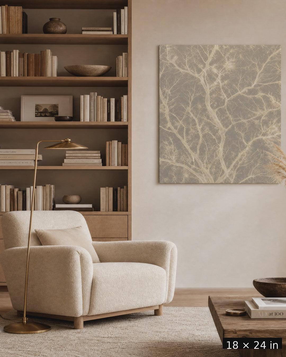 Mycelium Network — Gallery Khaki Canvas